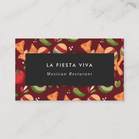 Red And Green Mexican Food 名刺 (正面)