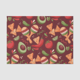 Red And Green Mexican Food 薄葉紙