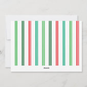Red and Green Modern MERRY Christmas Holiday Card シーズンカード (裏面)