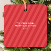 Red and Green Modern Photo Custom セラミックオーナメント