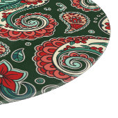 Red and Green Paisley Round Cutting Board カッティングボード (角)