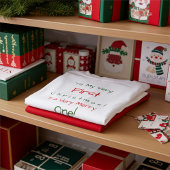 Red and Green Personalized First Baby Christmas ベビーTシャツ