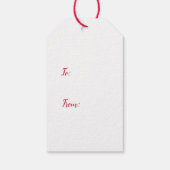 Red and Green Pine Trees Christmas ギフトタグ (裏面)