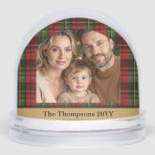 Red And Green Plaid Custom Family Photo Christmas (正面)