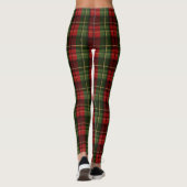 Red And Green Plaid Tartan Festive Pattern レギンス (裏面)