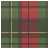 Red And Green Plaid Tartan Pattern ファブリック (クローズアップ)