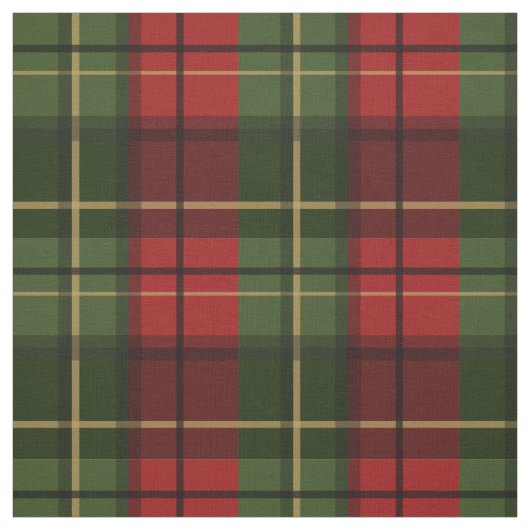 Red And Green Plaid Tartan Pattern ファブリック (見本)