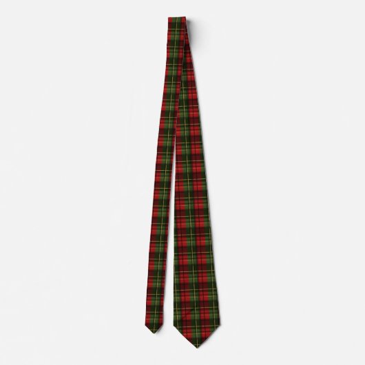 Red And Green Plaid Tartan Pattern Festive Holiday ネクタイ (裏面)