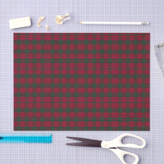 Red and Green Plaid Tissue Paper 薄葉紙 (クラフト)