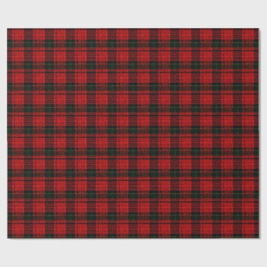 Red and Green Plaid Wrapping Paper ラッピングペーパー (フラット)