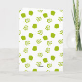 Red and Green Poinsettia Illustration シーズンカード (裏面)