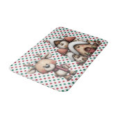 Red and Green Polka Dots バスマット (アングル)