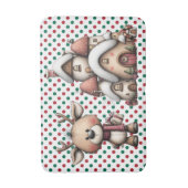 Red and Green Polka Dots バスマット (正面縦)