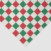 Red and Green Retro Holiday Check Pattern 薄葉紙 (詳細)