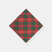 Red and Green Scottish Diagonal Tartan Plaid スタンダードカクテルナプキン (角)