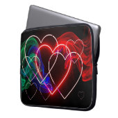 Red and Green Smoke on Valentines Electronics Bag ラップトップスリーブ (正面左)
