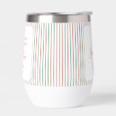 Red and Green Stripe Christmas Dinner Party Favor (左面)