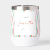 Red and Green Stripe Christmas Dinner Party Favor (背面)