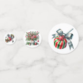 RED AND GREEN STRIPED HOLIDAY CHRISTMAS CANDY コンフェッティ (裏面)