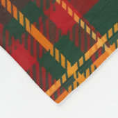 Red and Green Tartan Plaid Pattern フリースブランケット (角)