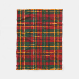 Red and Green Tartan Plaid Pattern フリースブランケット
