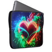 Red and Green Valentine Heart on Electronics Bag ラップトップスリーブ (正面右)