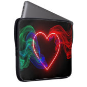 Red and Green Valentine Heart on Electronics Bag ラップトップスリーブ (正面右)
