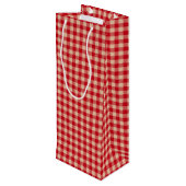 Red and Kraft Country Gingham Christmas  ワインギフトバッグ (裏面アングル)