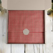Red and Kraft Country Gingham Christmas  薄葉紙