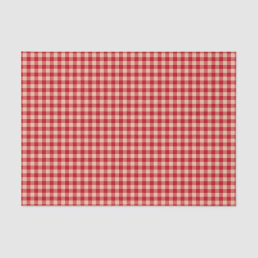 Red and Kraft Country Gingham Christmas  薄葉紙 (正面)