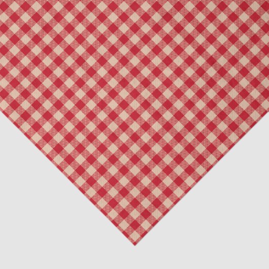 Red and Kraft Country Gingham Christmas  薄葉紙 (詳細)