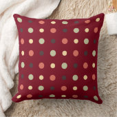 Red and Mauve Dots クッション (ブランケット)