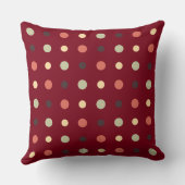Red and Mauve Dots クッション (裏面)