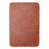 red and olive dots バスマット (正面縦)