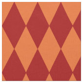 Red and Orange Harlequin Checkered Design  ファブリック (クローズアップ)