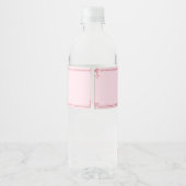 Red and Pink Bow Cake Birthday Water Bottle Label ペットボトルラベル (裏面)