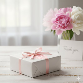 Red and Pink Coquette Thank You Circle Sticker ラウンドシール