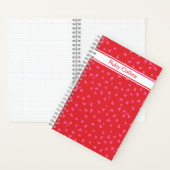 Red and Pink Ditsy Floral Notebook ノートブック (内側)