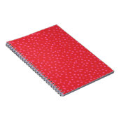 Red and Pink Flirty Ditsy Floral Plain Notebook ノートブック (右側)