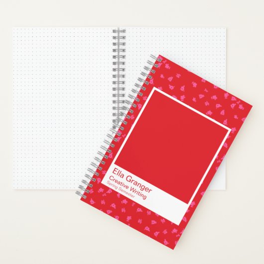 Red and Pink Floral Notebook ノートブック (内側)