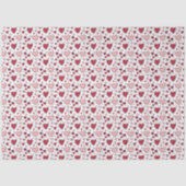 Red and Pink Hearts and Roses Doodle Art 薄葉紙 (正面)