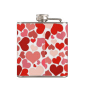 Red and Pink Hearts Mosaic Pattern フラスク (裏面)