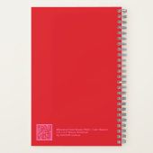 Red and Pink Illustrated Plaid Notebook ノートブック (裏面)