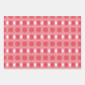 Red and pink watercolor geometric wrapping paper ラッピングペーパーシート (正面2)