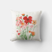 Red and Pink Wildflowers  クッション (正面)