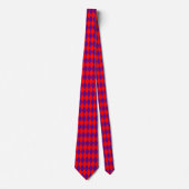 Red and Purple Harlequin Checkered Design  ネクタイ (正面)