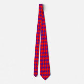 Red and Purple Harlequin Checkered Design  ネクタイ (裏面)