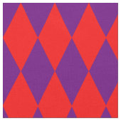 Red and Purple Harlequin Checkered Design  ファブリック (クローズアップ)