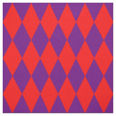 Red and Purple Harlequin Checkered Design  ファブリック (見本)