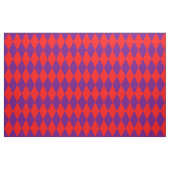 Red and Purple Harlequin Checkered Design  ファブリック (ファットクウォーター)